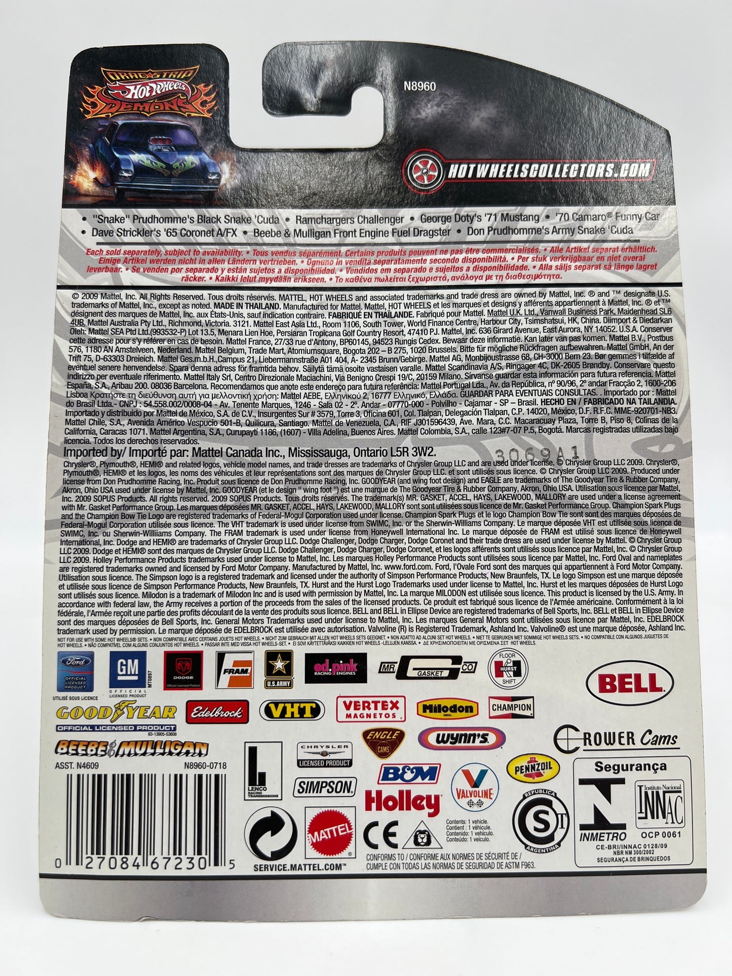 Hot Wheels Drag Strip Demons #3 Ramchargers Challenger W/Protector 2
