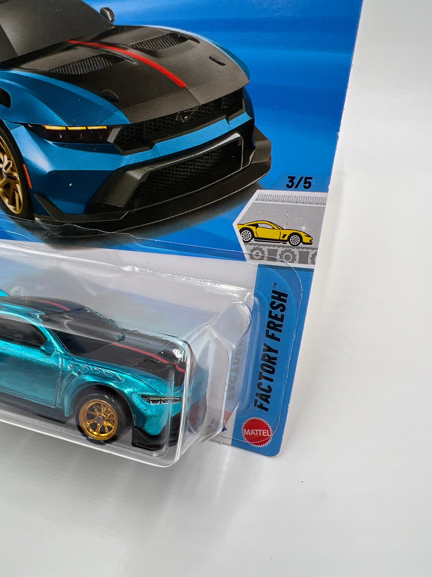 2026 Hot Wheels B Case Super Treasure Hunt #43 Ford Mustang GTD Blue W/Protector