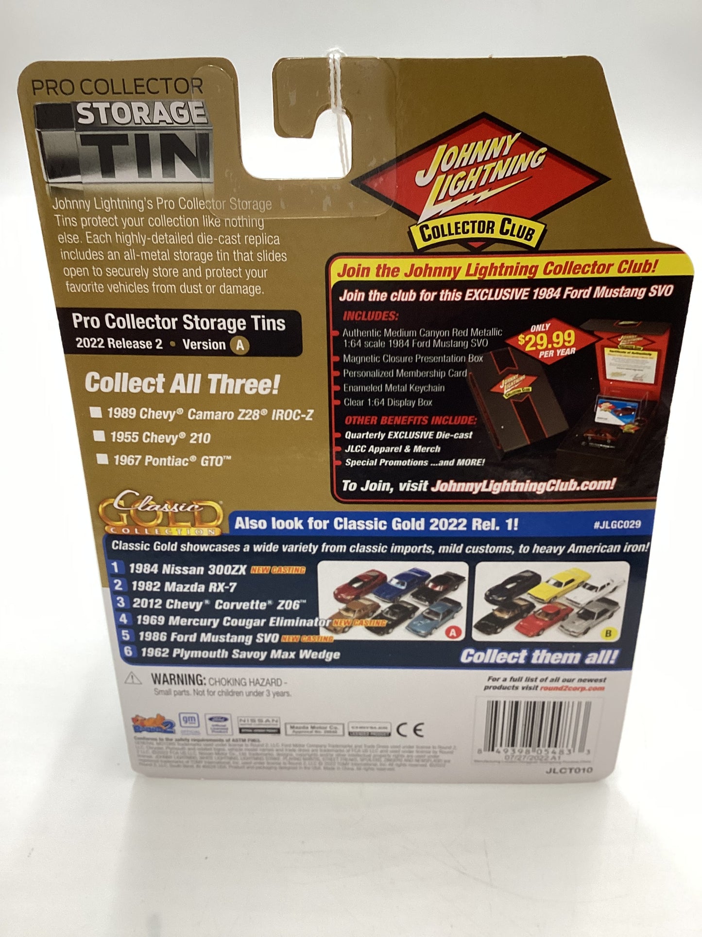 Johnny Lightning Storage Tin Release 2 Version A 1989 Chevy Camaro Z28 IROC-Z Red 221B