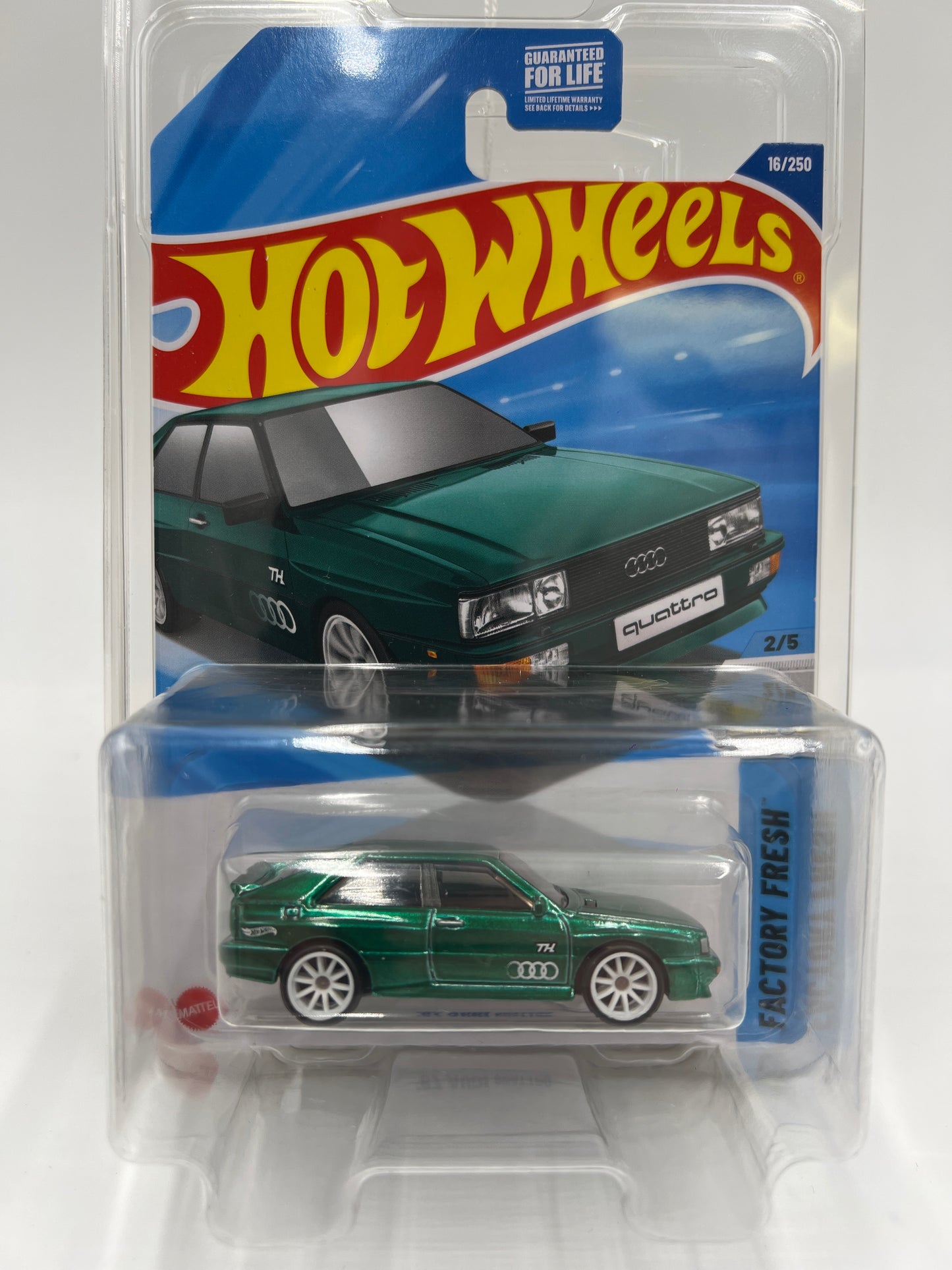 2025 Hot Wheels A Case Super Treasure Hunt #16 87 Audi Quattro Green W/Protector #2