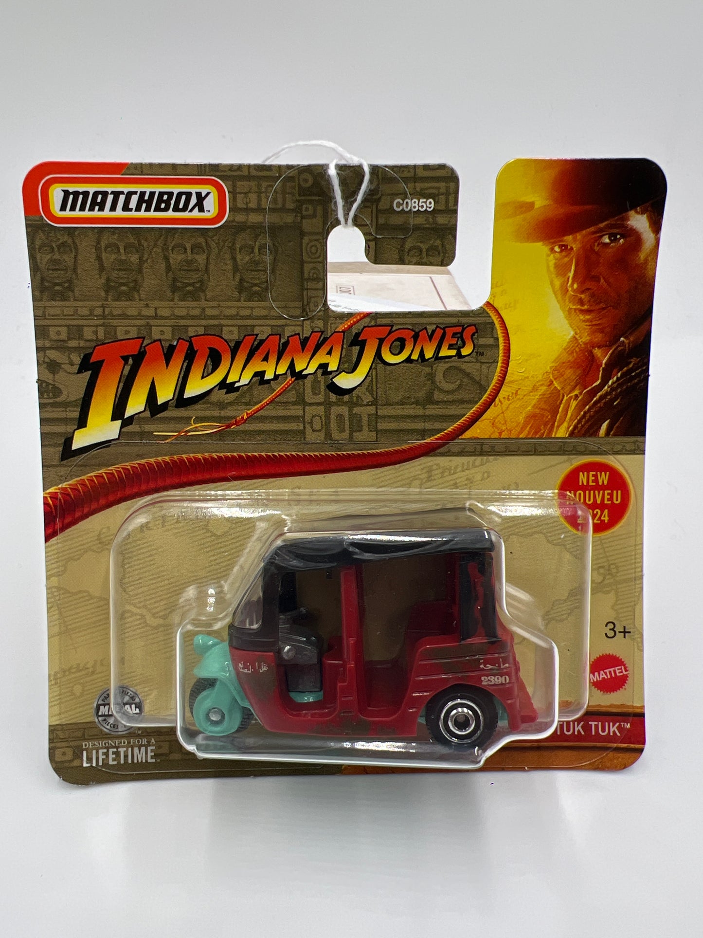 2024 Matchbox #51 Indiana Jones MBX Tangiers Tuk Tuk Red Short Card 212B