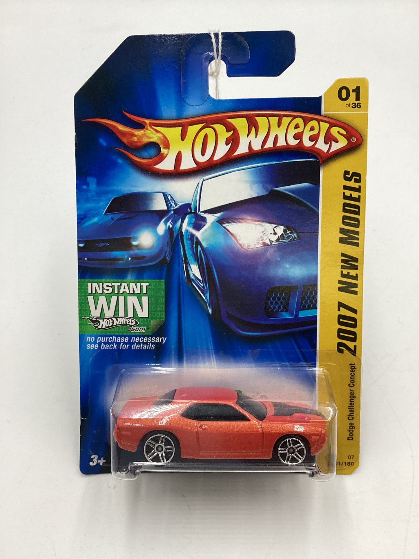 2007 Hot Wheels New Models #1 Dodge Challenger Concept Orange Card Not Perfect 46A