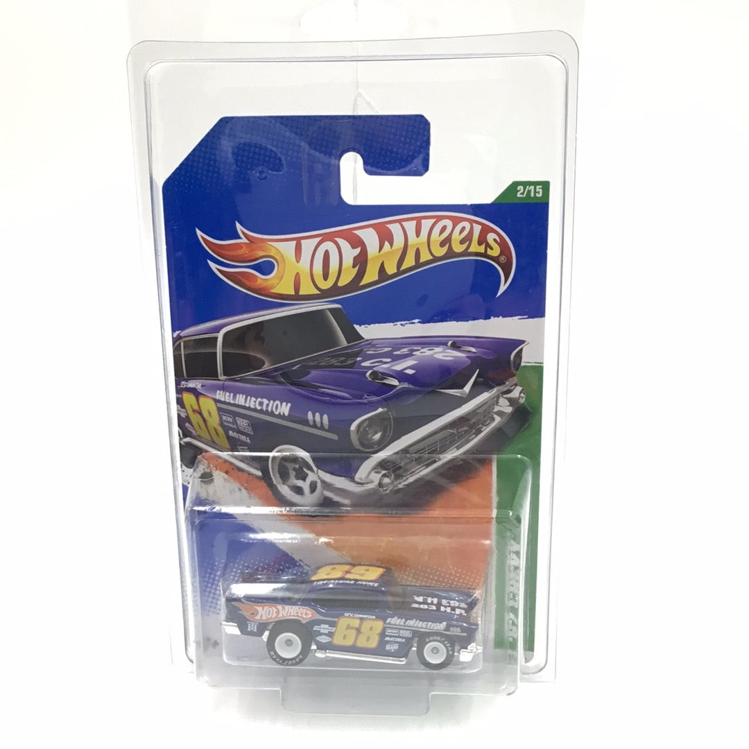 2011 hot wheels #52 super treasure hunt 57 Chevy W/ Protecto