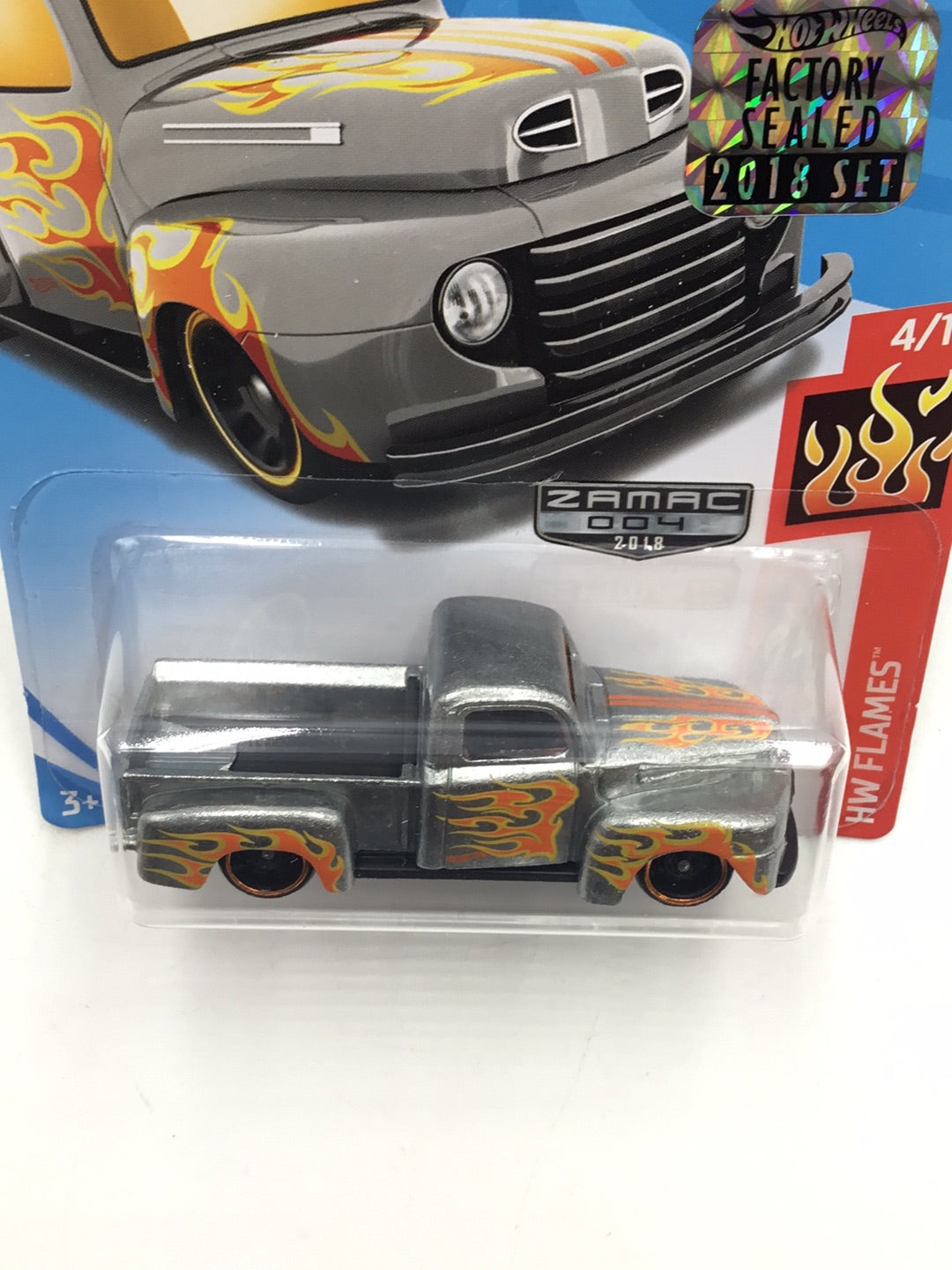 2018 Hot wheels Zamac #4 1949 Ford F1 Factory Sealed sticker