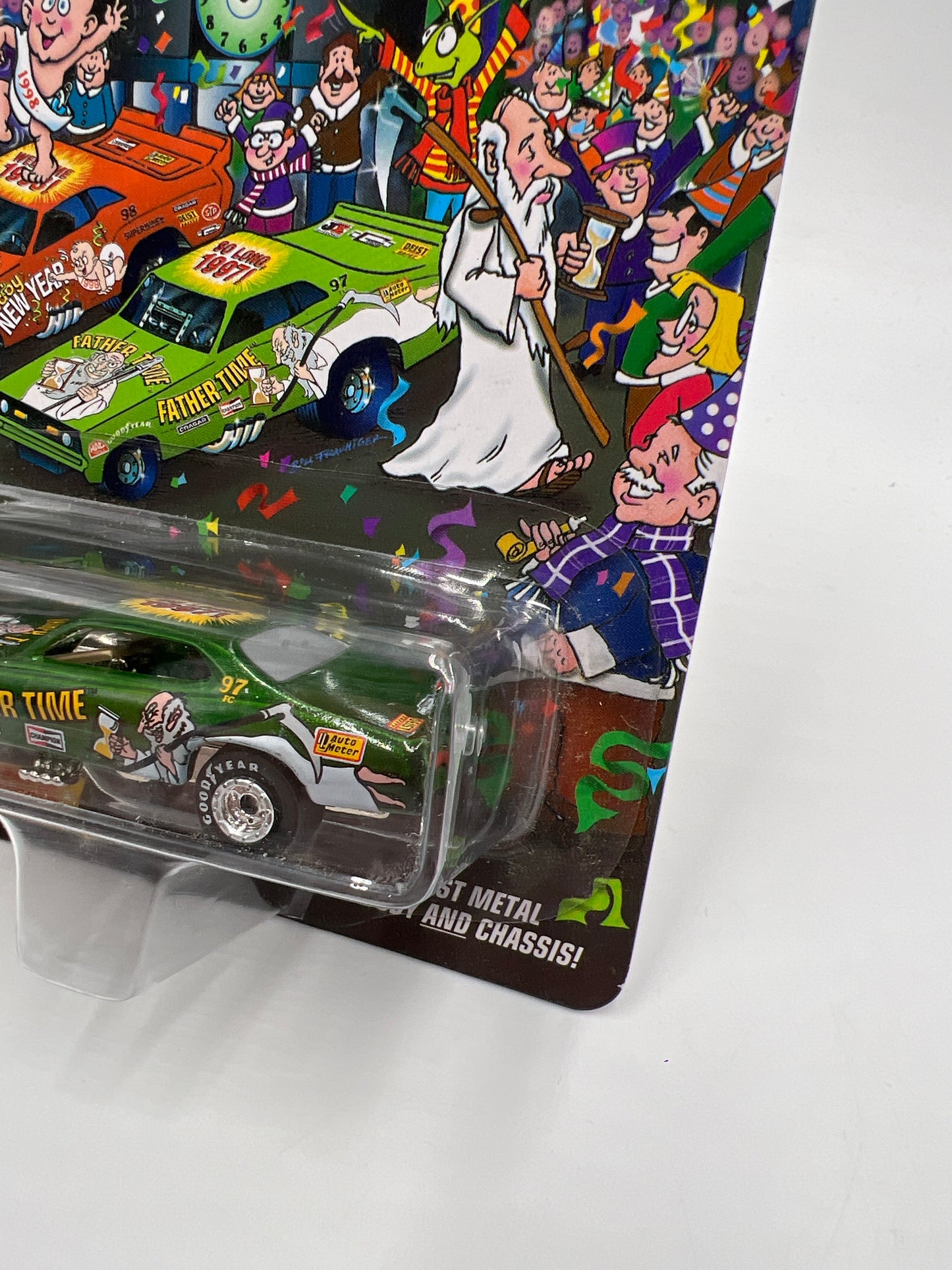 Johnny Lightning Dragsters New Year 98 #4229 Father Time Green 186C