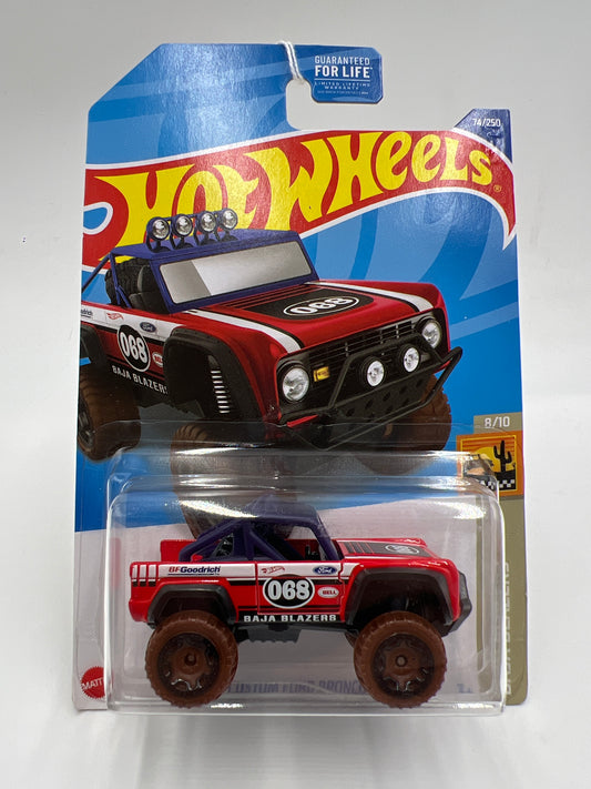 2022 Hot Wheels Baja Blazers #74 Custom Ford Bronco Red 28E