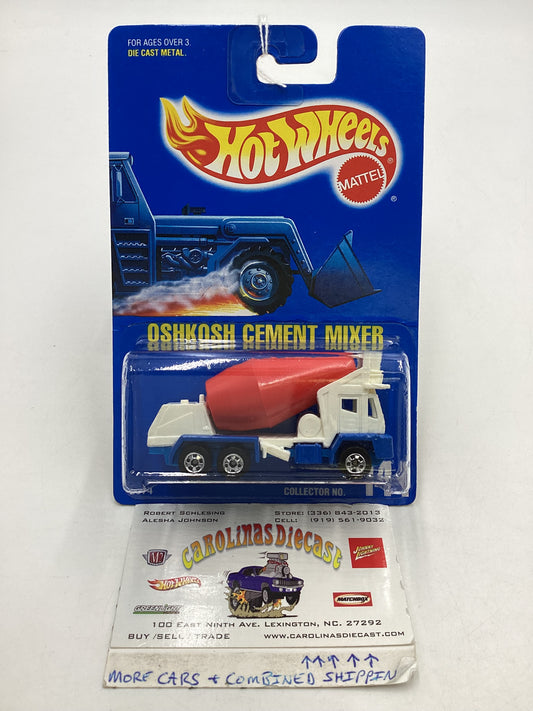 Hot Wheels Blue Card Collector No. 144 Oshkosh Cement Mixer BW Wheels 239G