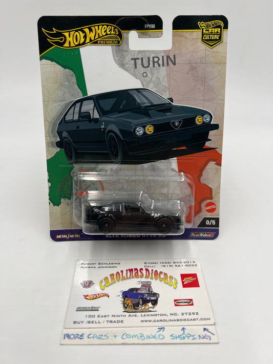 Hot Wheels Premium Car Culture CHASE World Tour #0 Alfa Romeo GTV6 3.0 Black W/Protector
