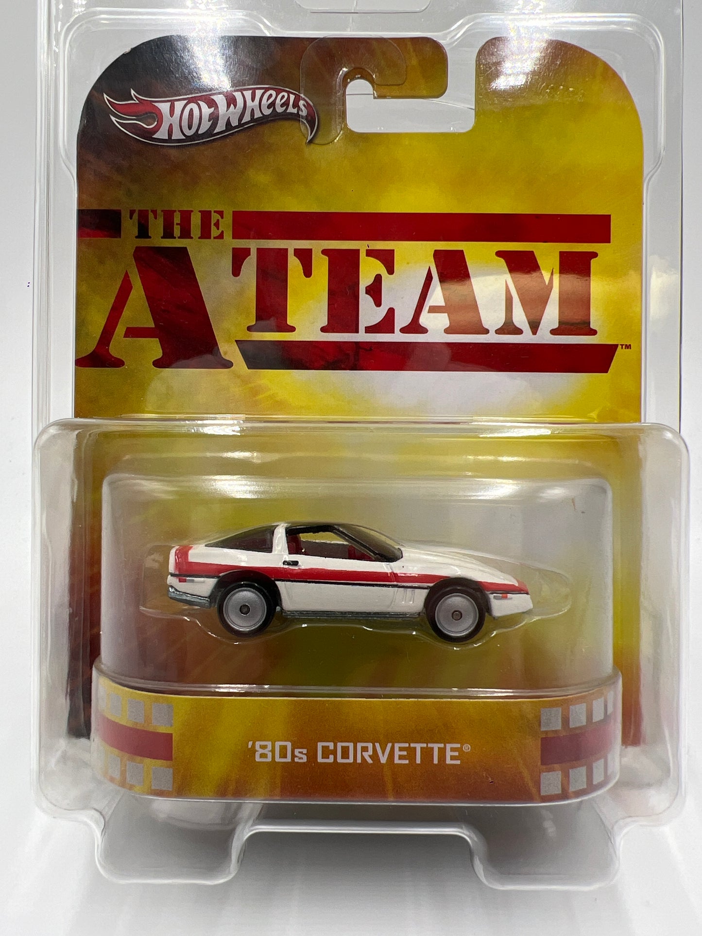 Hot Wheels Retro Entertainment The A Team 80s Corvette White W/Protector