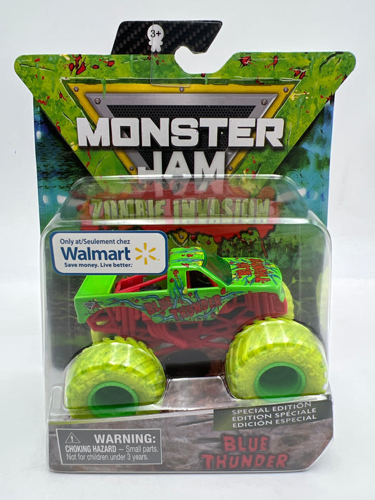 Monster Jam Walmart Exclusive Special Edition Zombie Invasion Blue Thunder