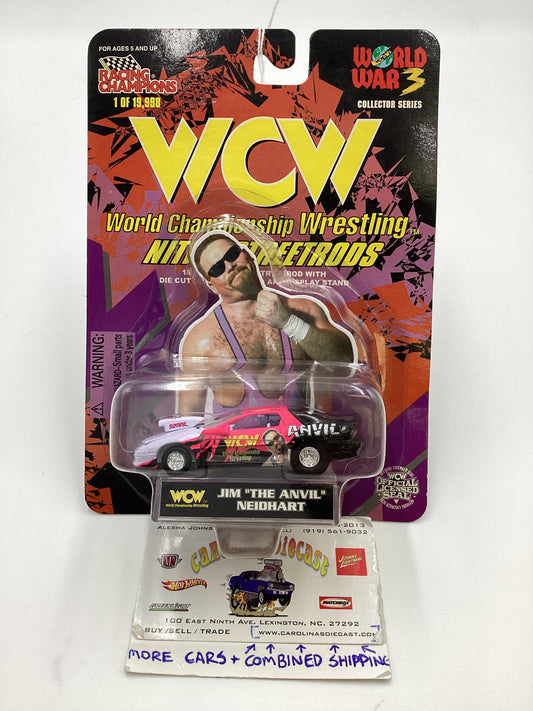 Racing Champions WCW Nitro Streetrods Jim The Anvil Neidhart 96 Chevy Camaro Black/ Pink/ White SR