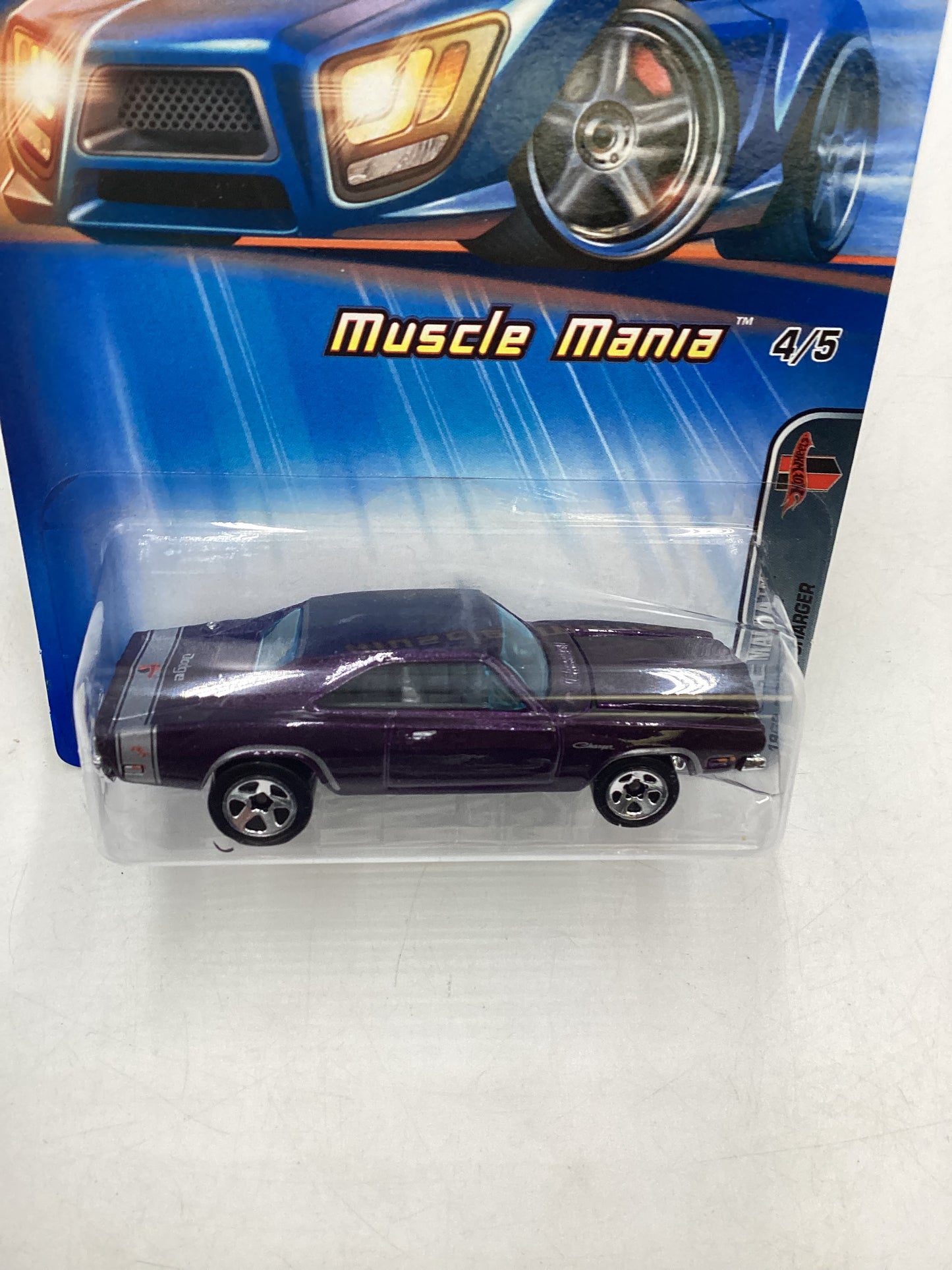 2005 Hot Wheels #104 1969 Dodge Charger Purple Kmart Exclusive