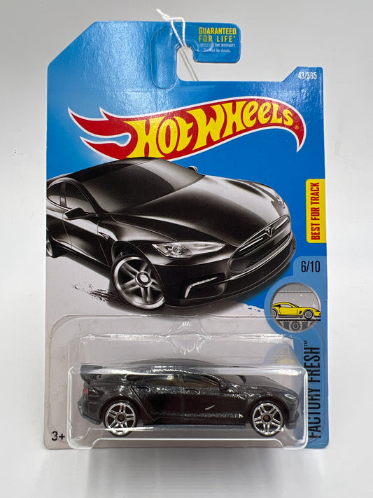 2017 Hot Wheels Factory Fresh #43 Tesla Model S Black