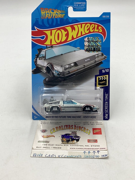 2019 hot wheels super treasure hunt Factory Sealed sticker #108 Back to the future Time Machine hover mode