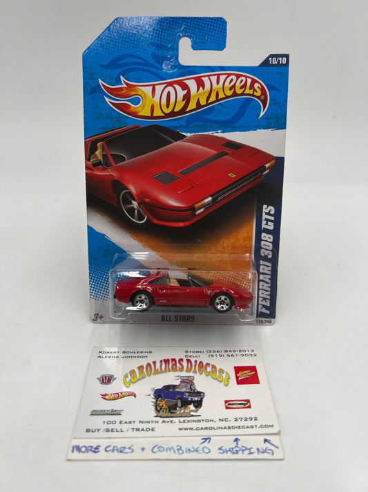 2011 Hot Wheels All Stars #128 Ferrari 308 GTS Red W/Protector