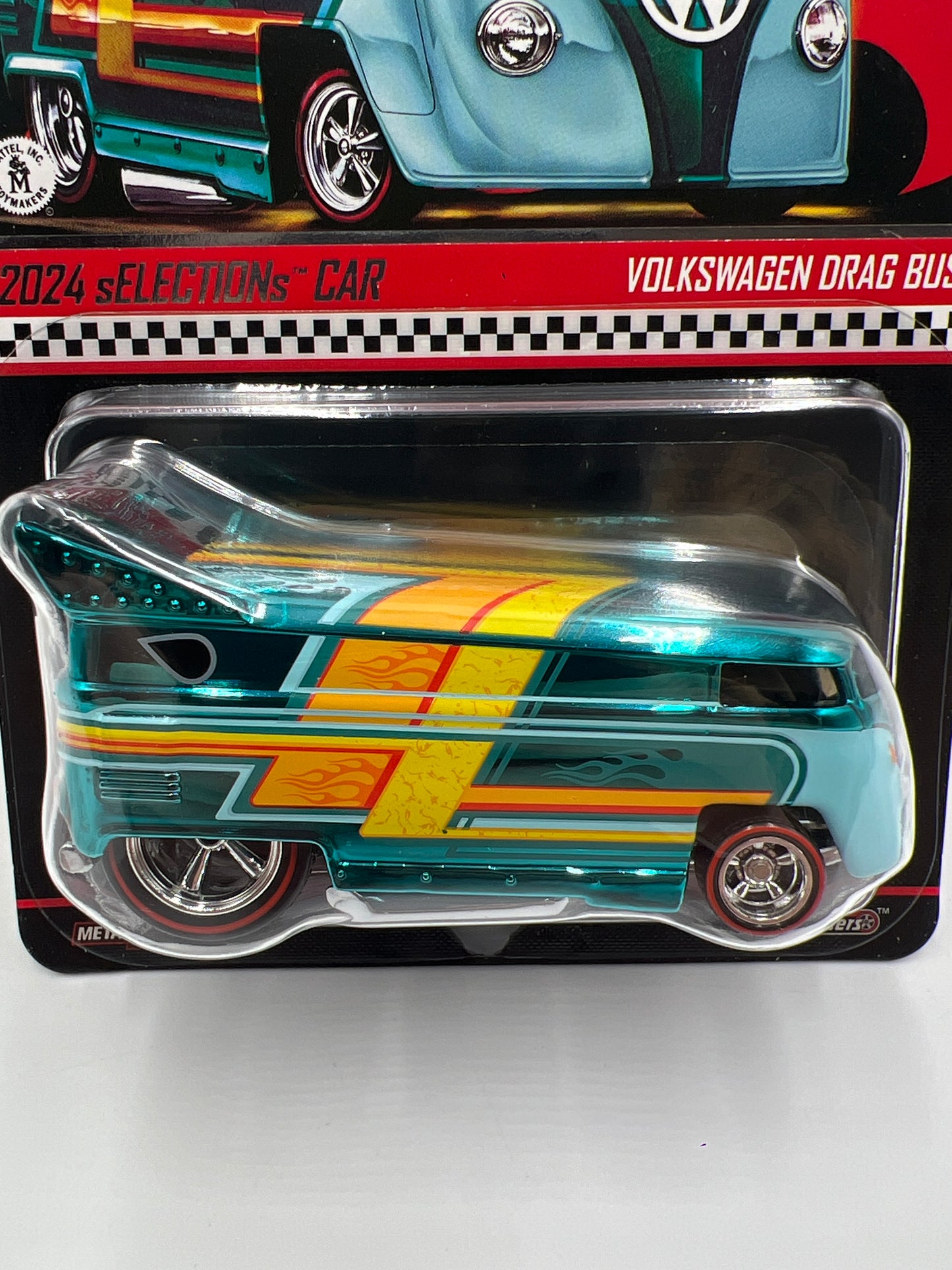 2024 Hot Wheels RLC sELECTIONs Car Volkswagen Drag Bus Blue W/Protector