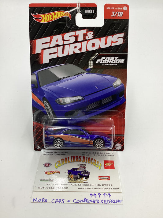 2023 Hot Wheels Fast and Furious Series 1 #3 Nissan Silvia (S15) Blue 71B