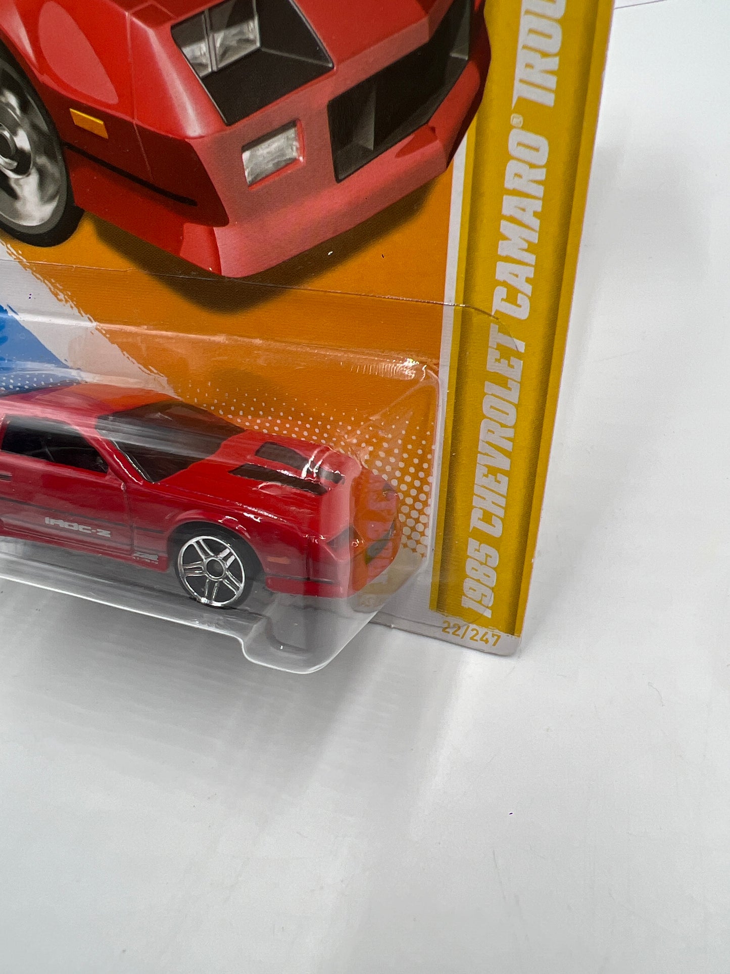 2012 Hot Wheels New Models #22 1985 Chevrolet Camaro IROC-Z Red *Bad Blister* 13B