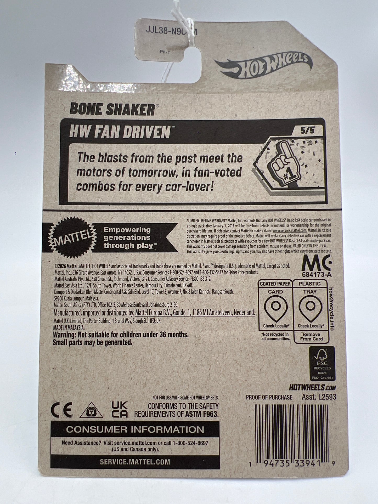 2026 Hot Wheels M Case #139 Bone Shaker Gold