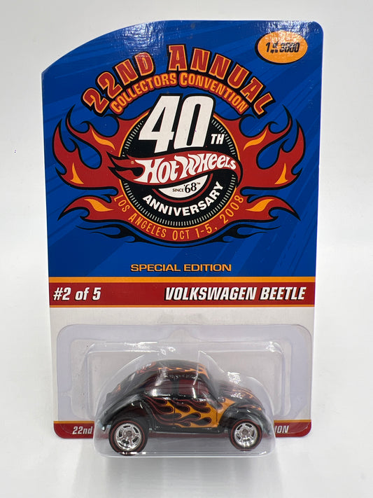 2008 Hot Wheels 22nd Annual Collectors Convention LA 1 of 3000 Volkswagen Beetle W/Protector