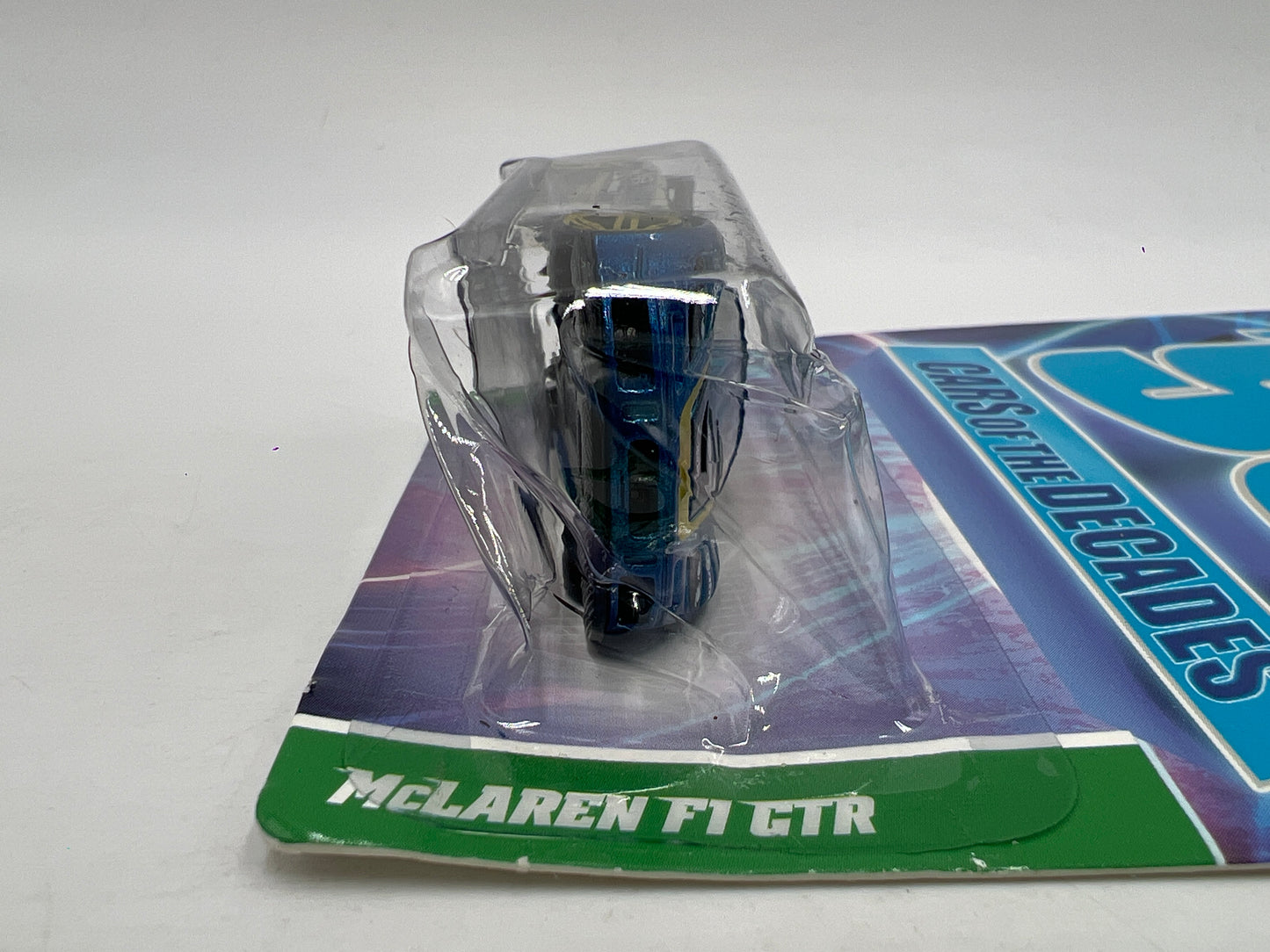 Hot Wheels Cars of the Decades The 90s #28 McLaren F1 GTR Blue Bad Card