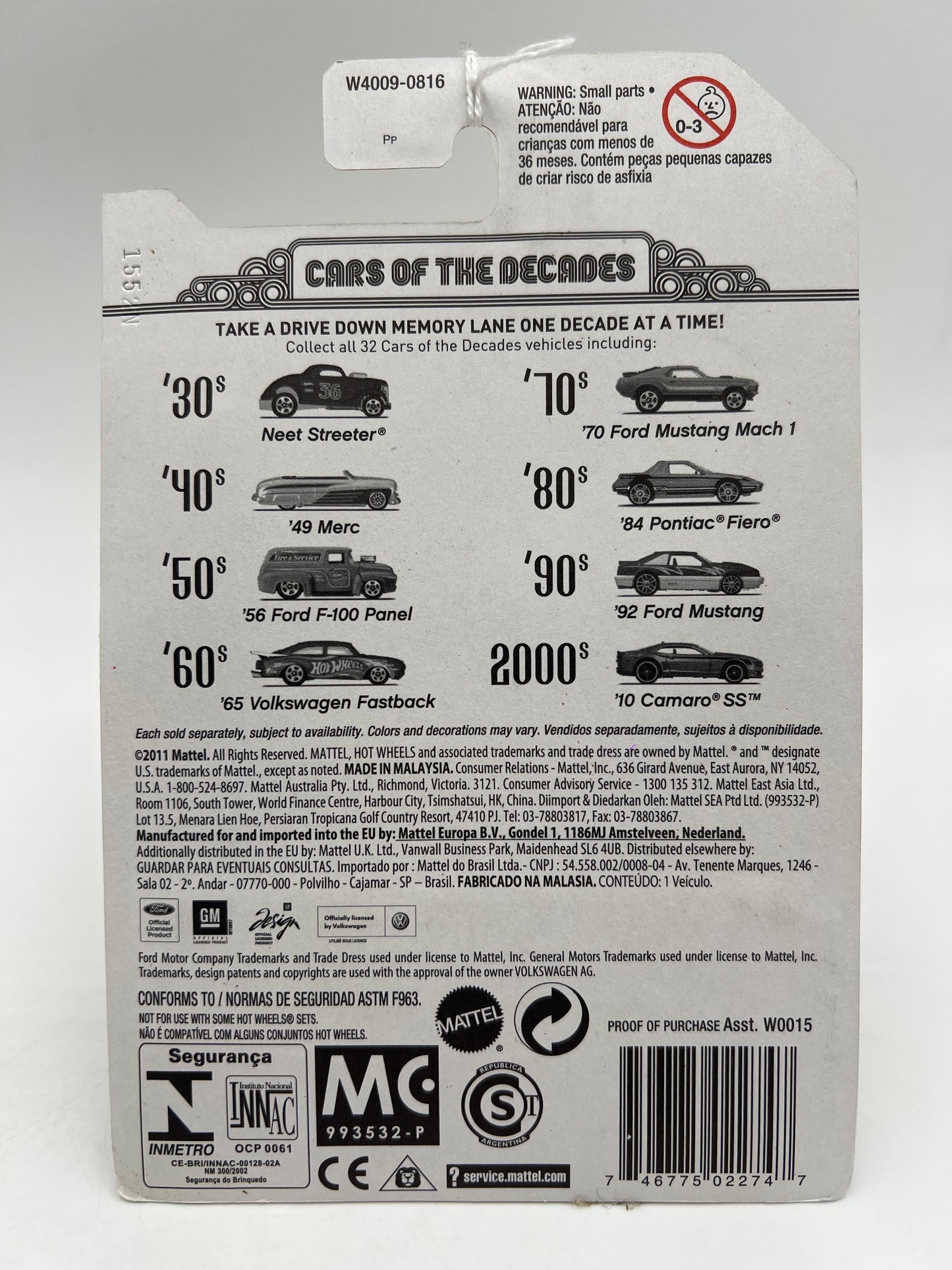 Hot Wheels Cars of the Decades The 70s #20 70 Ford Mustang Mach 1 Blue 162G