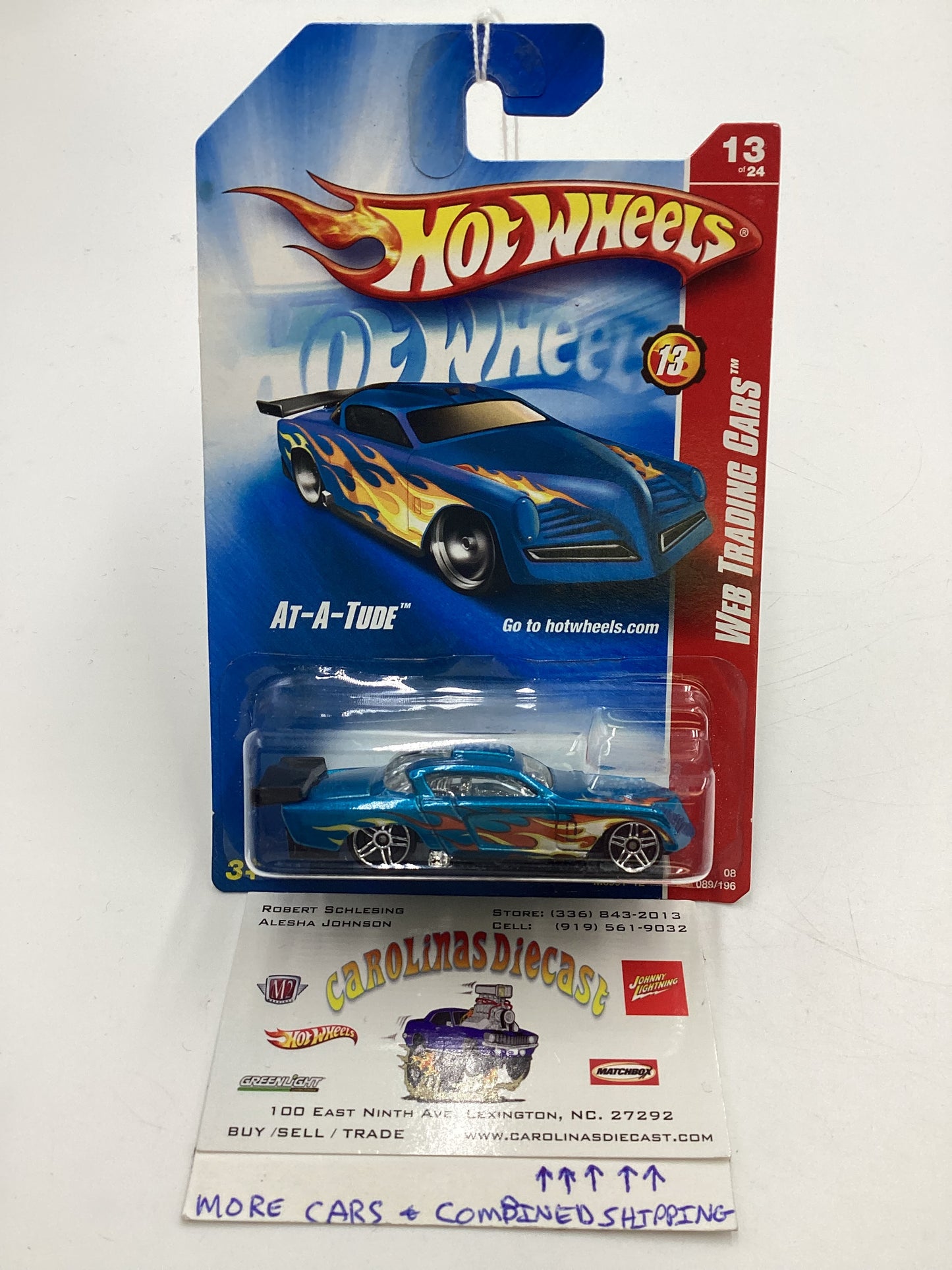 2008 Hot Wheels Web Trading Cars #89 At-A-Tude Blue EE3