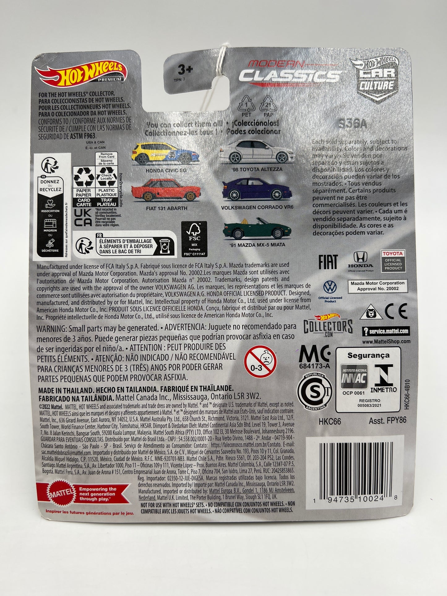 2023 Hot Wheels Premium Modern Classics #2 98 Toyota Altezza Silver 254A