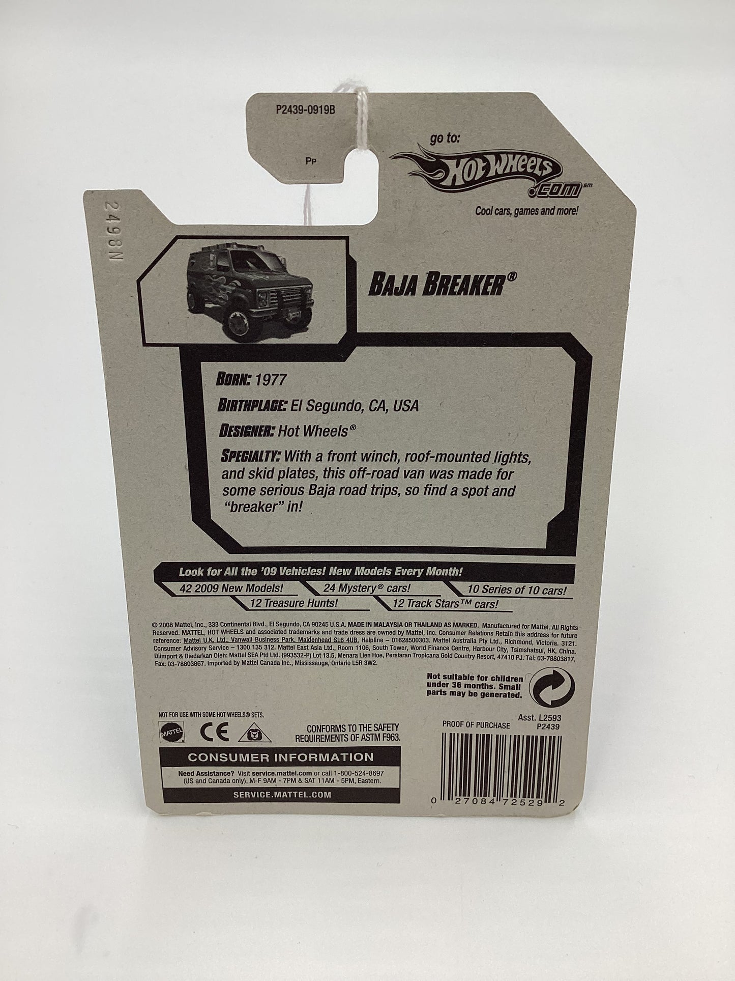 2009 Hot Wheels #119 Baja Breaker Purple