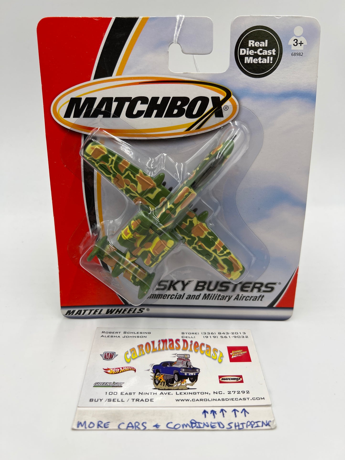 Matchbox Sky Busters Warthog A-10A Military Plane Camo