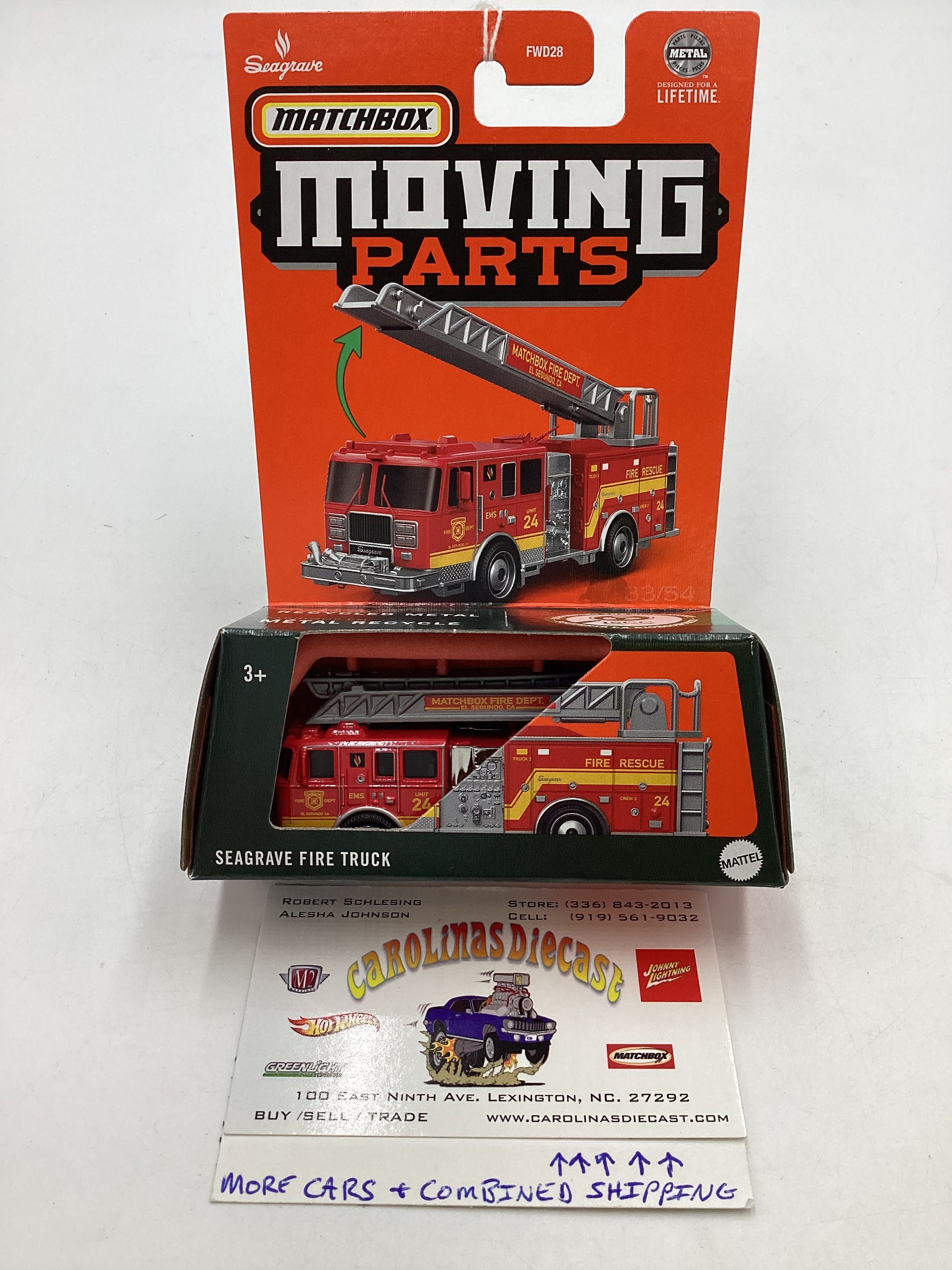 Matchbox Moving Parts Seagrave fire truck 164F – carolinasdiecast
