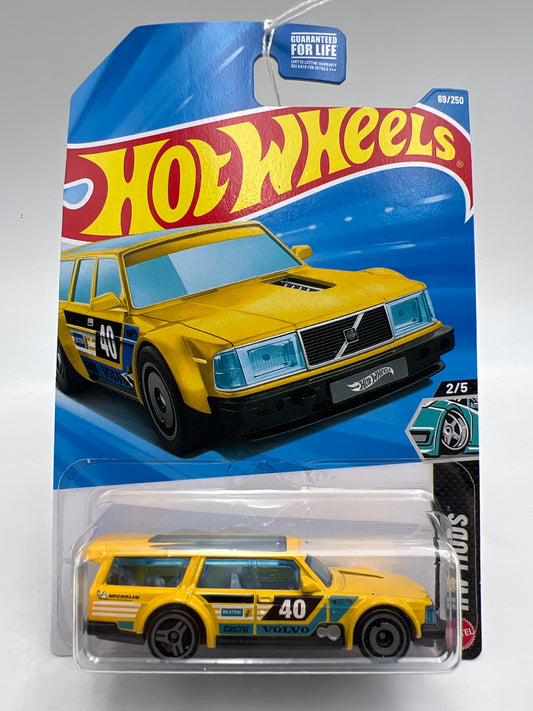 2026 Hot Wheels L Case #69 Volvo 240 Drift Wagon Yellow