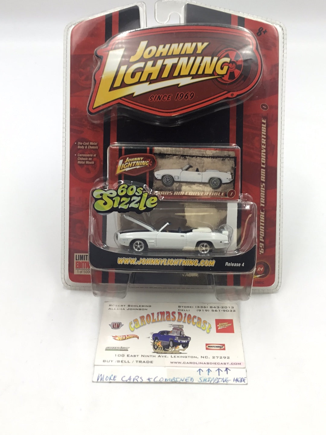Johnny lightning 60’s Sizzle 1969 Pontiac Trans Am Convertible TT4