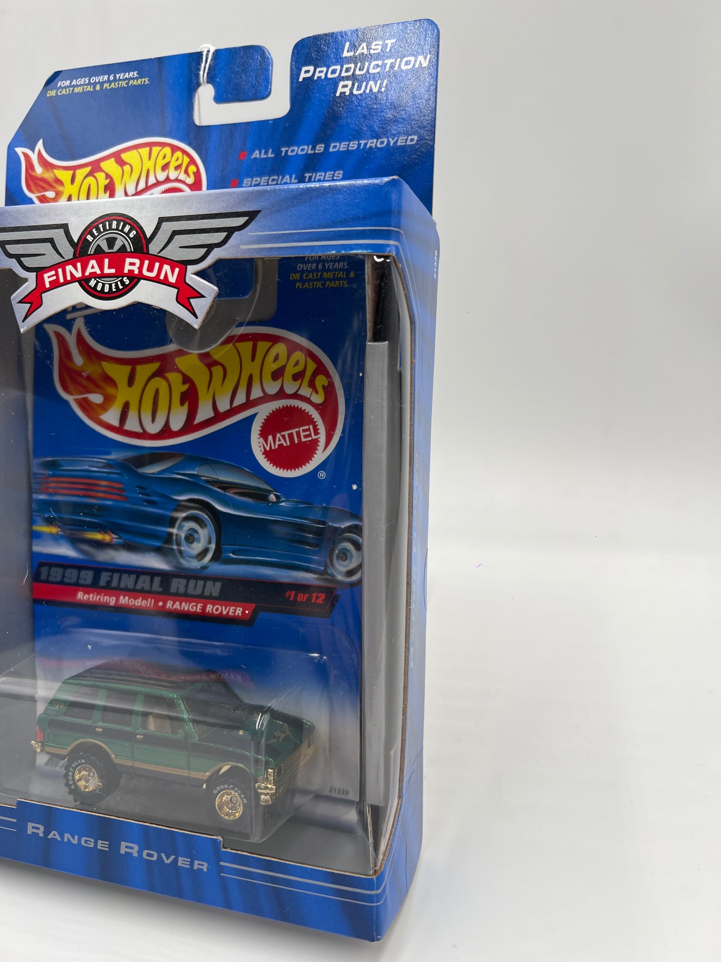 1999 Hot Wheels Final Run #1 Range Rover Green W/Real Riders