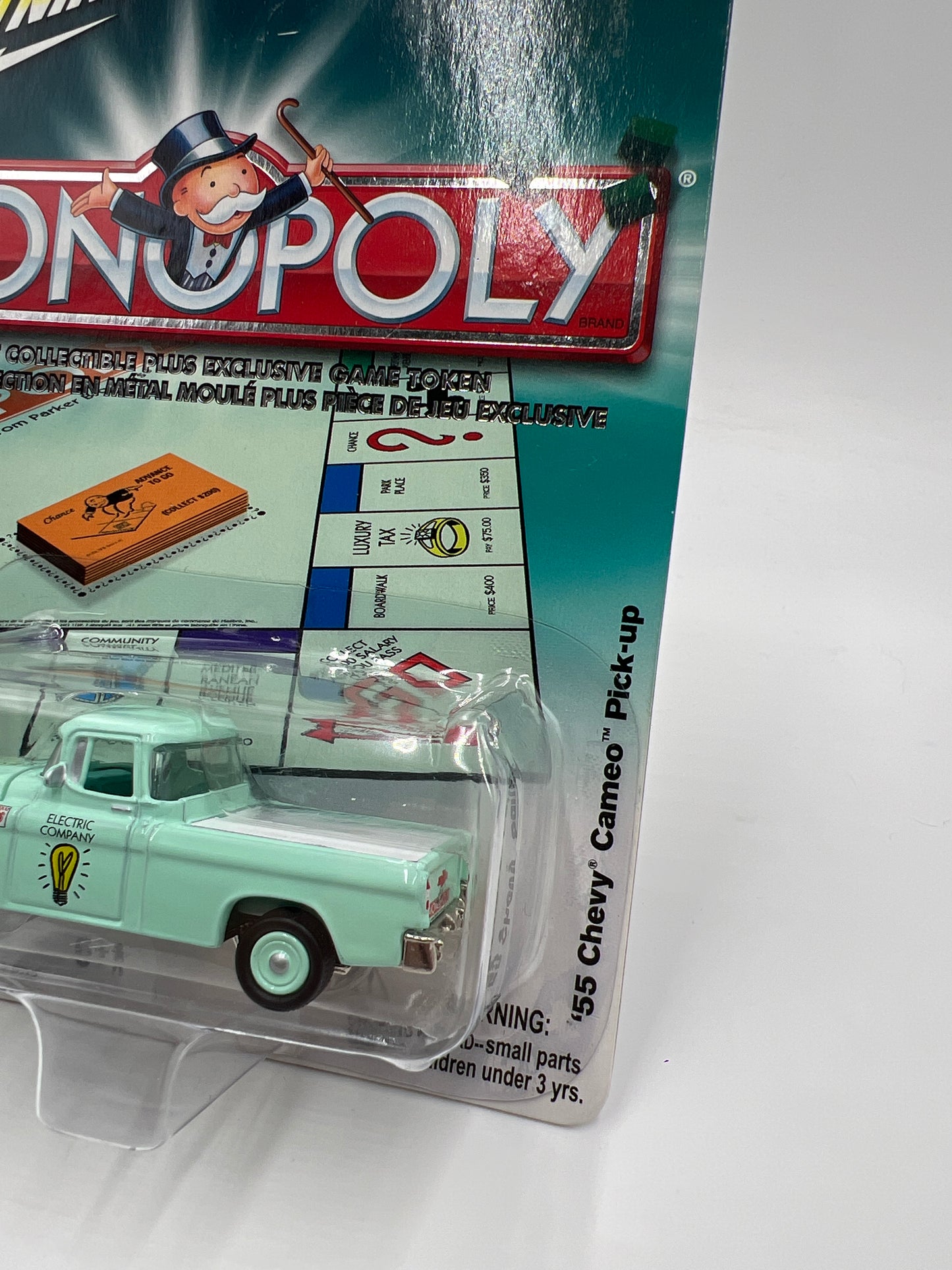 Johnny Lightning Monopoly 70th Anniversary 1955 Chevy Cameo Light Green 230D