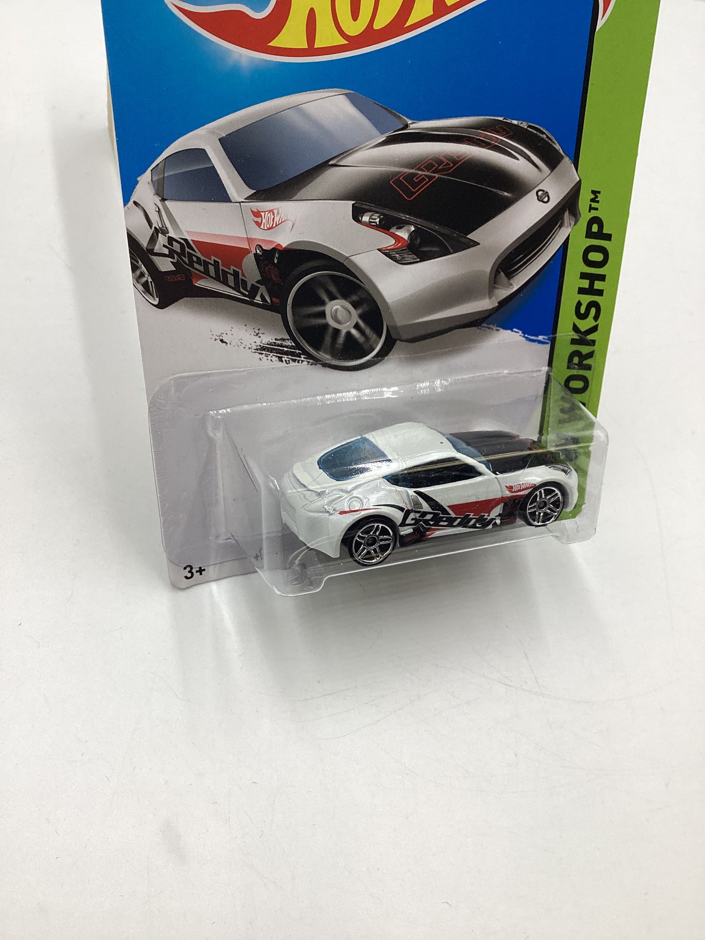 2014 Hot Wheels Workshop #249 Nissan 370Z GReddy White 82D