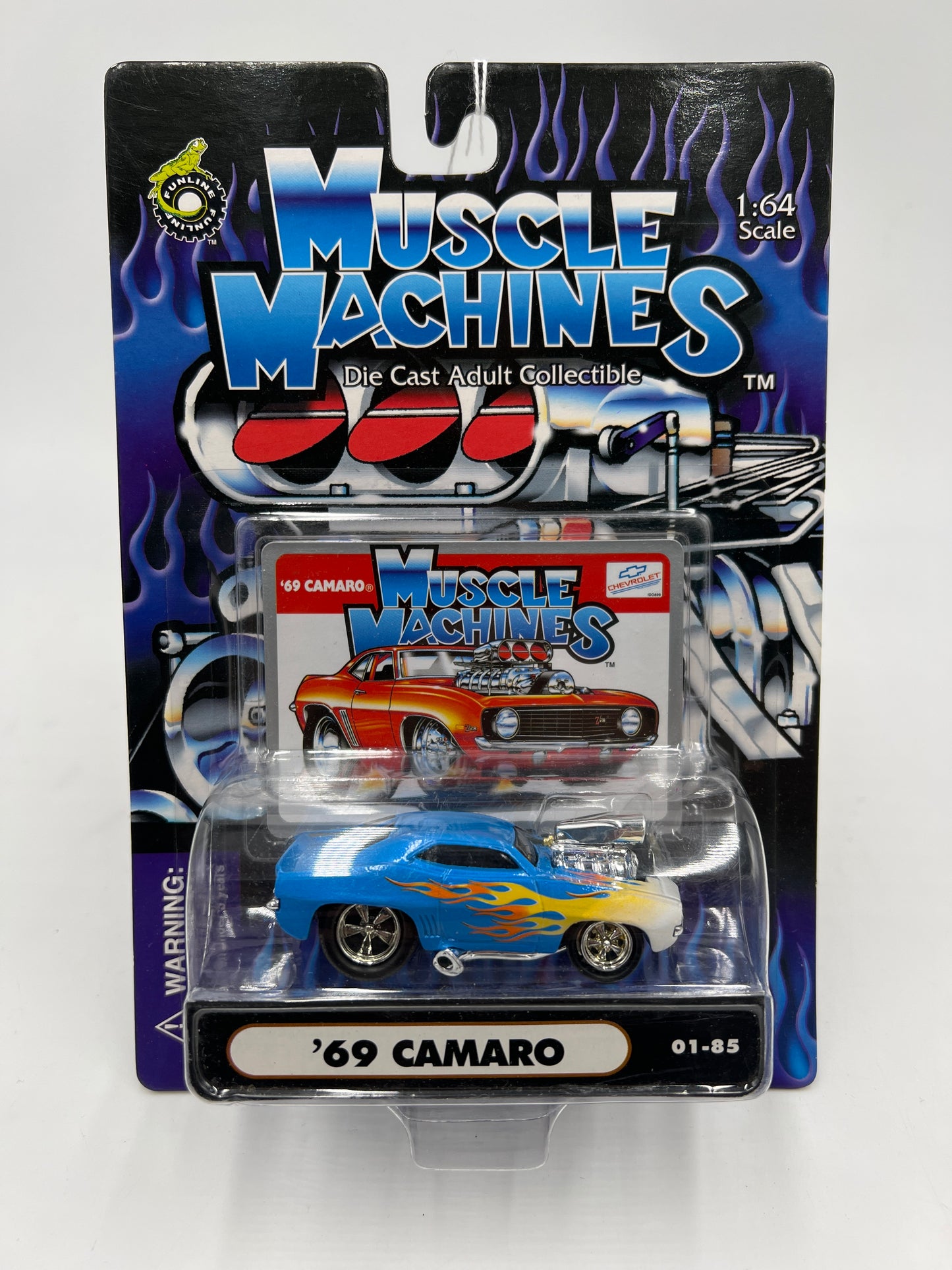 Muscle Machines 69 Camaro Blue 01-85 222D