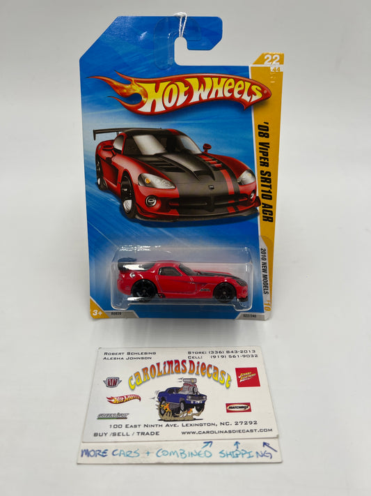 2010 Hot Wheels New Models #22 08 Viper SRT10 ACR Red 40B