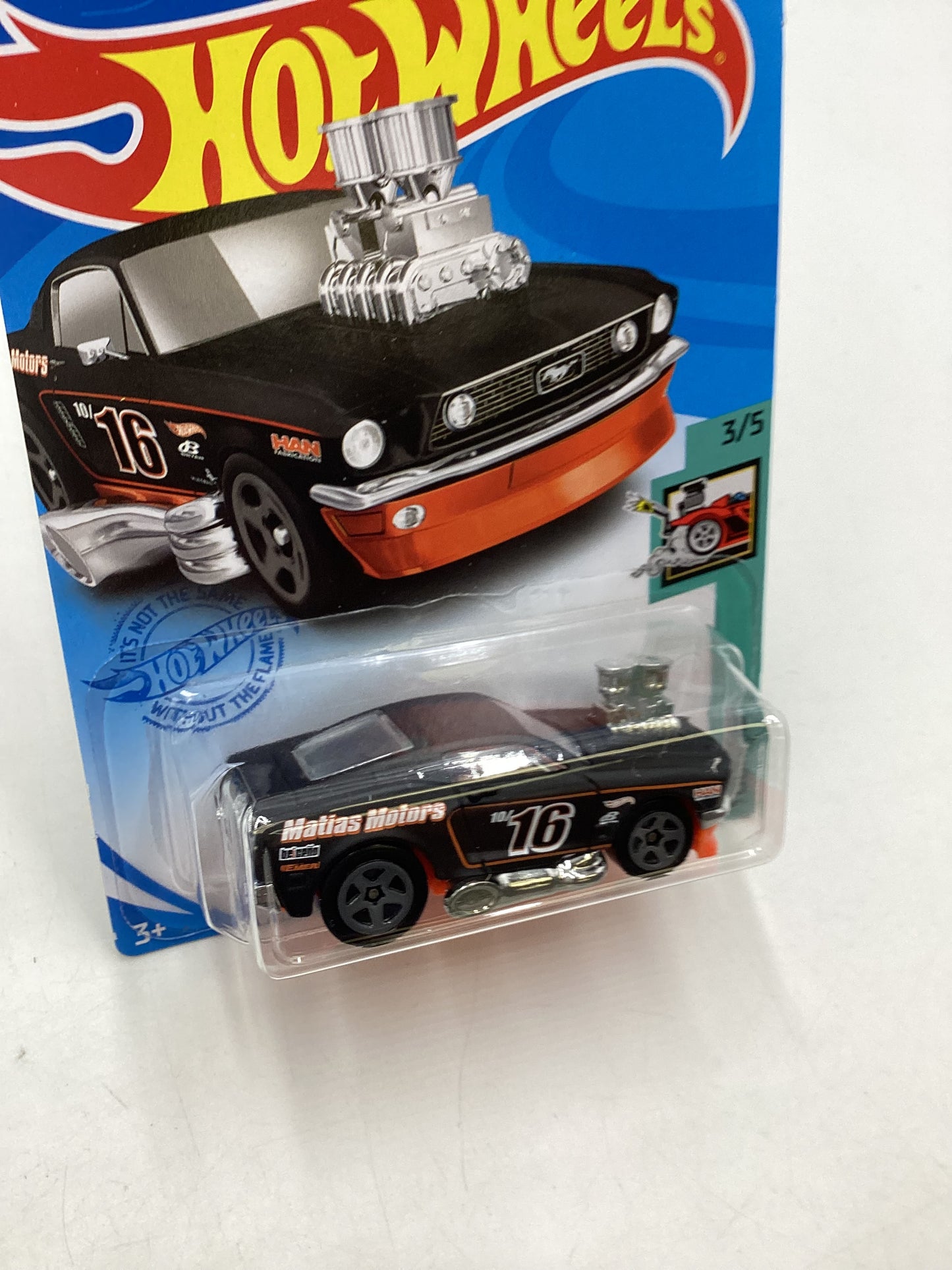 2021 Hot Wheels #40 68 Mustang Black Clear Window 32C