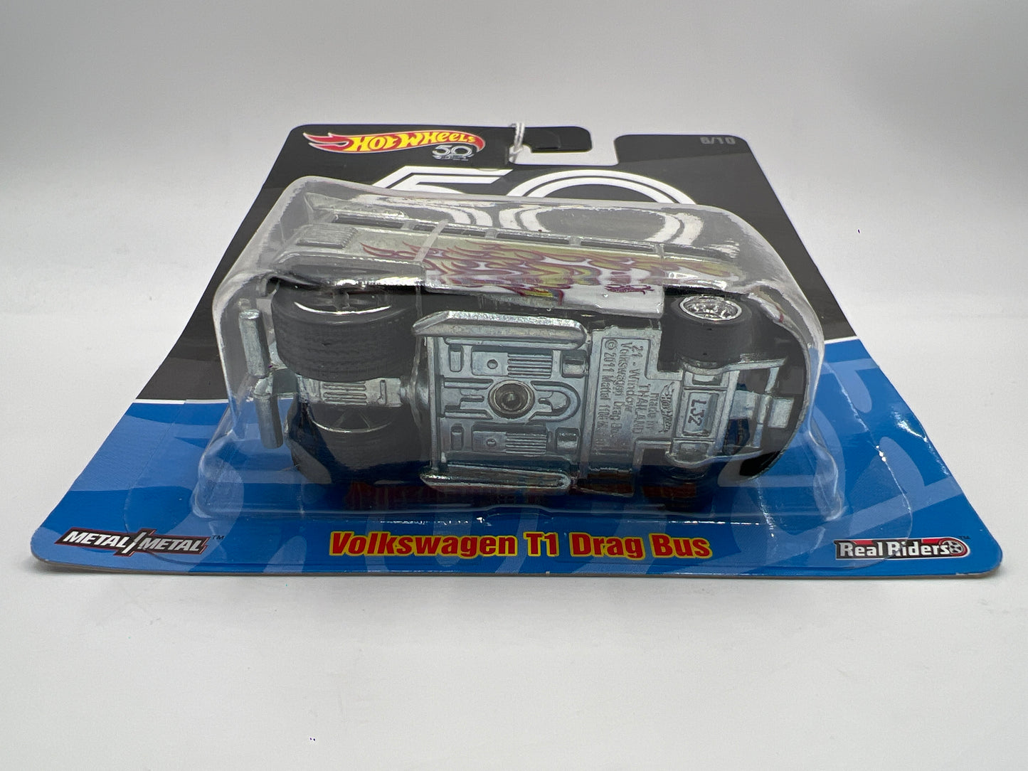 2018 Hot Wheels 50th Favorites #6 Volkswagen T1 Drag Bus Silver 258D