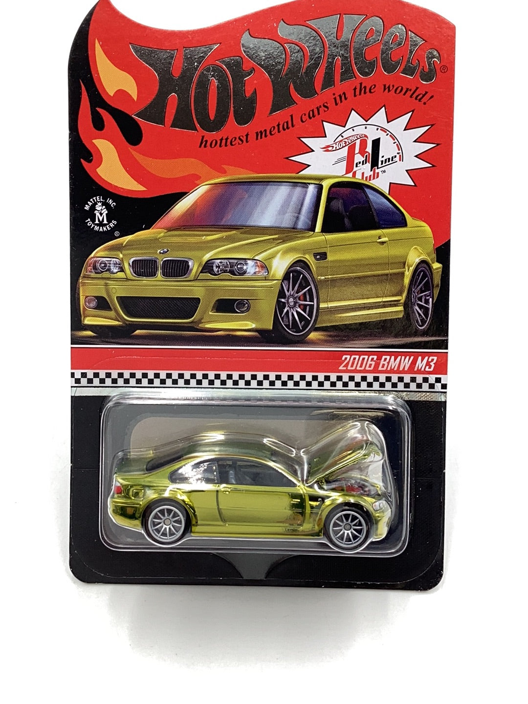 Hot wheels redline club 2006 BMW M3 Gold 14456/20000 with protector