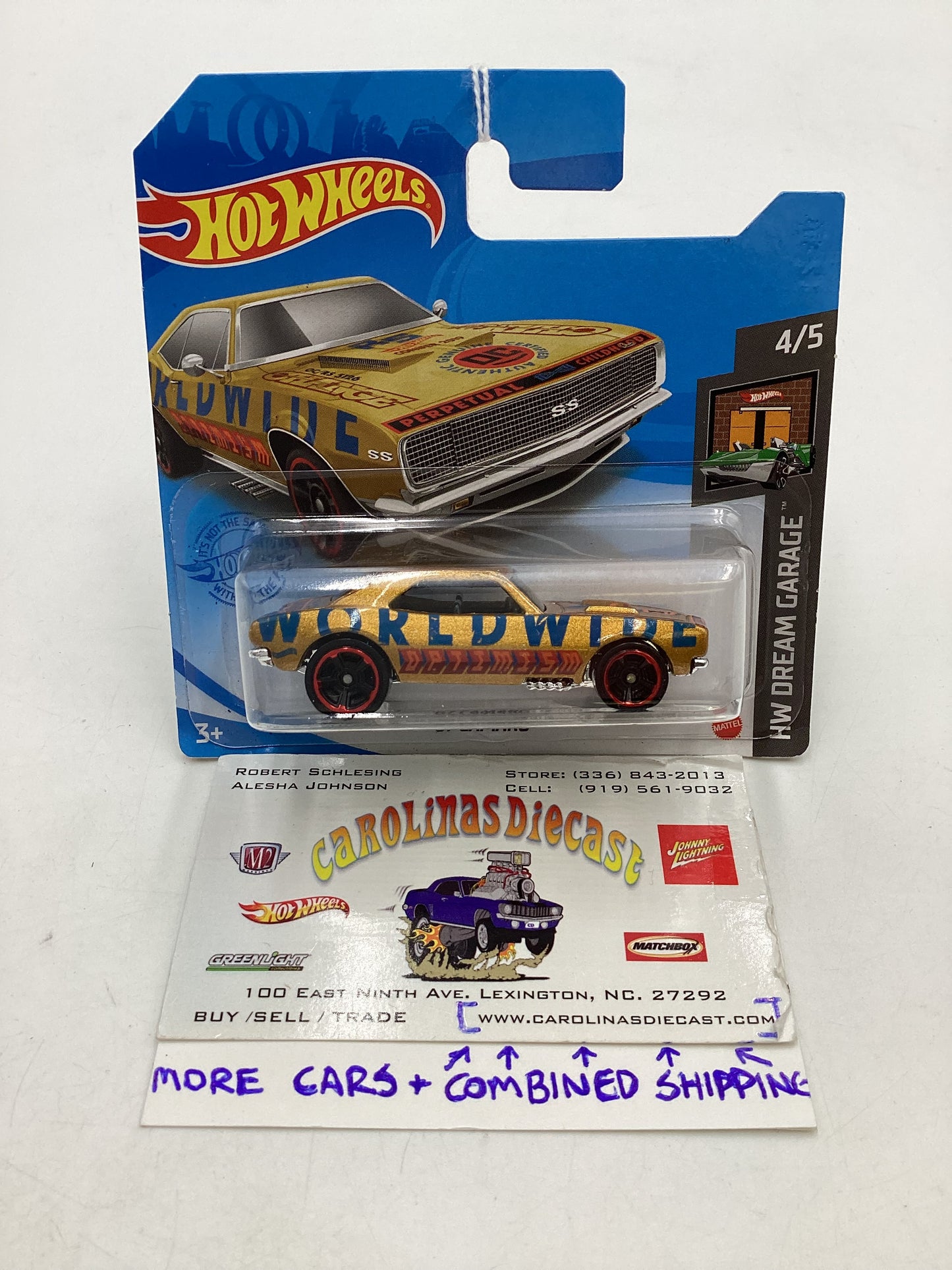 2021 Hot Wheels 67 Camaro Gold Short Card 2E