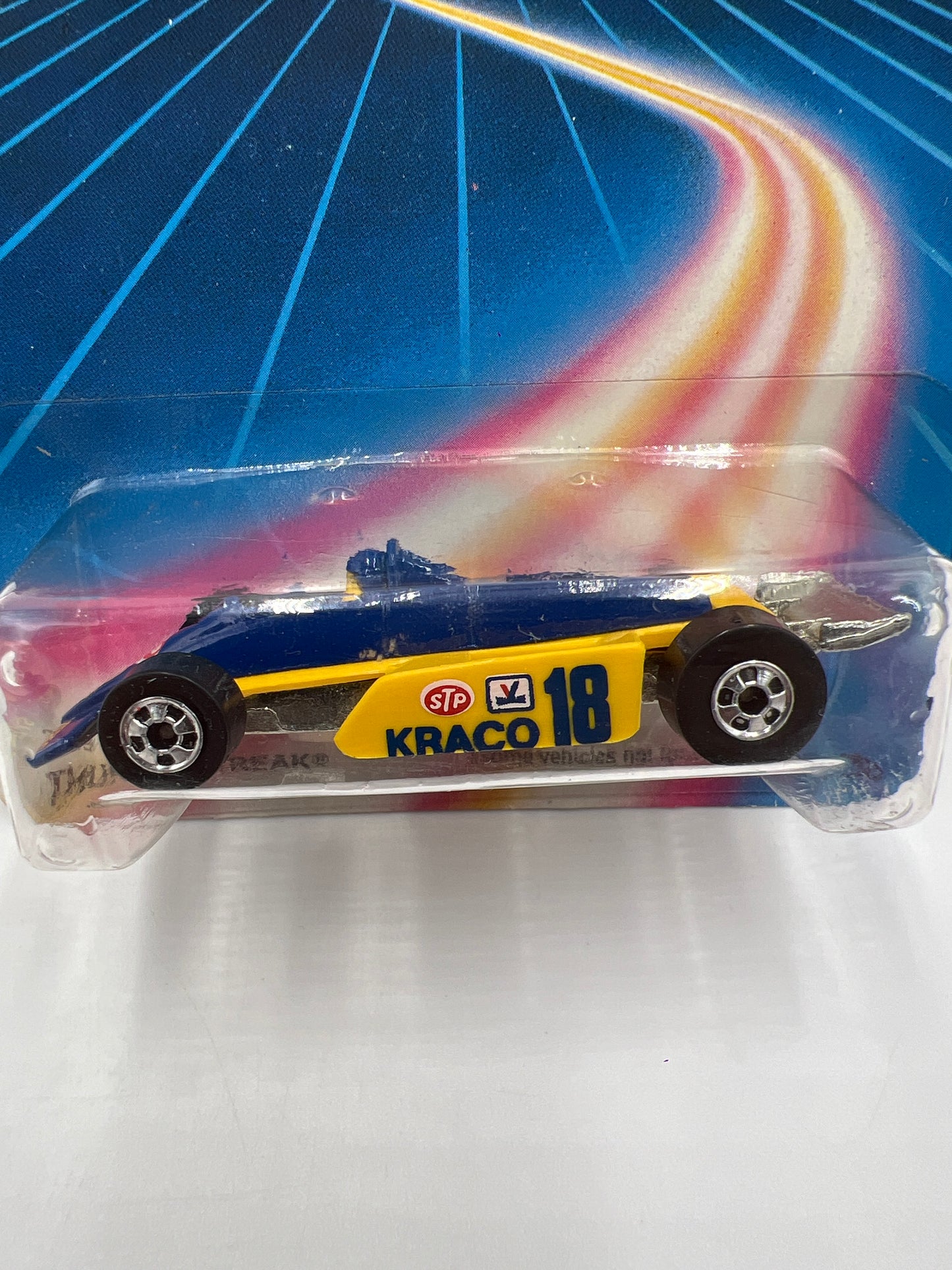 Hot Wheels Original 1987 #3999 Thunderstreak Blue/Yellow W/Protector