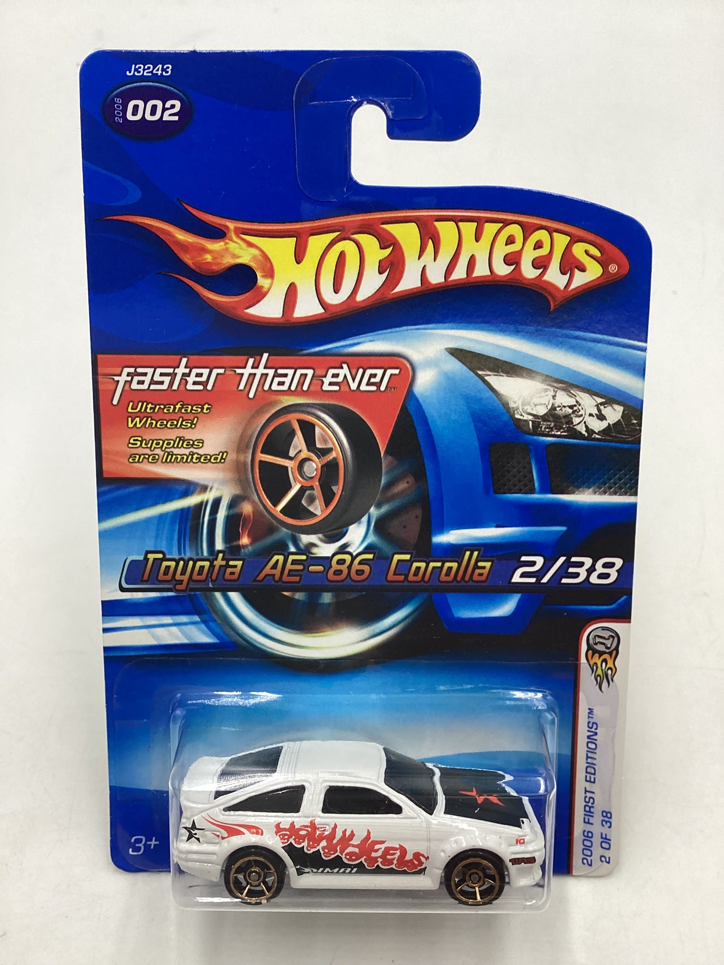 2006 Hot Wheels #2 Toyota AE 86 Corolla with protector