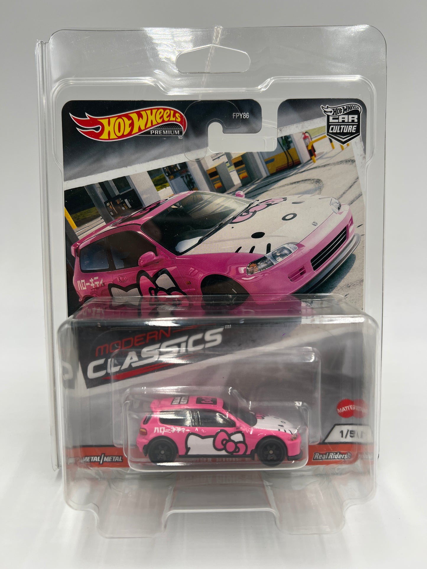 Hot Wheels Premium Modern Classics #1 Honda Civic EG Hello Kitty W/Protector