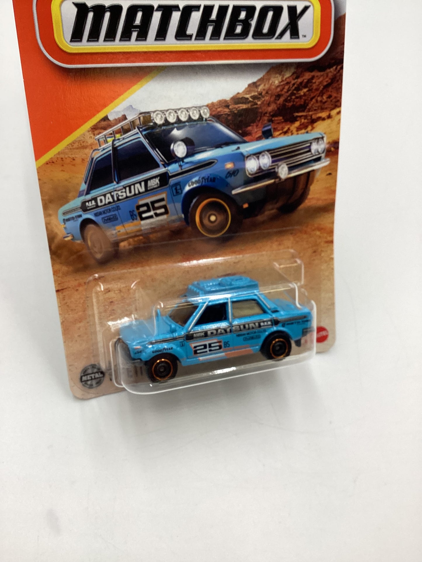 2025 Matchbox #51 70 Datsun 510 Rally Light Blue 213E