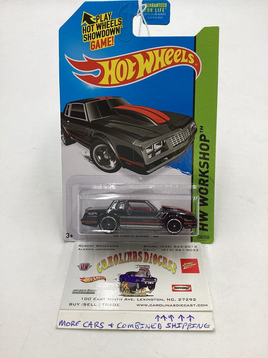 2015 Hot Wheels Workshop #230 86 Monte Carlo SS Black 9A