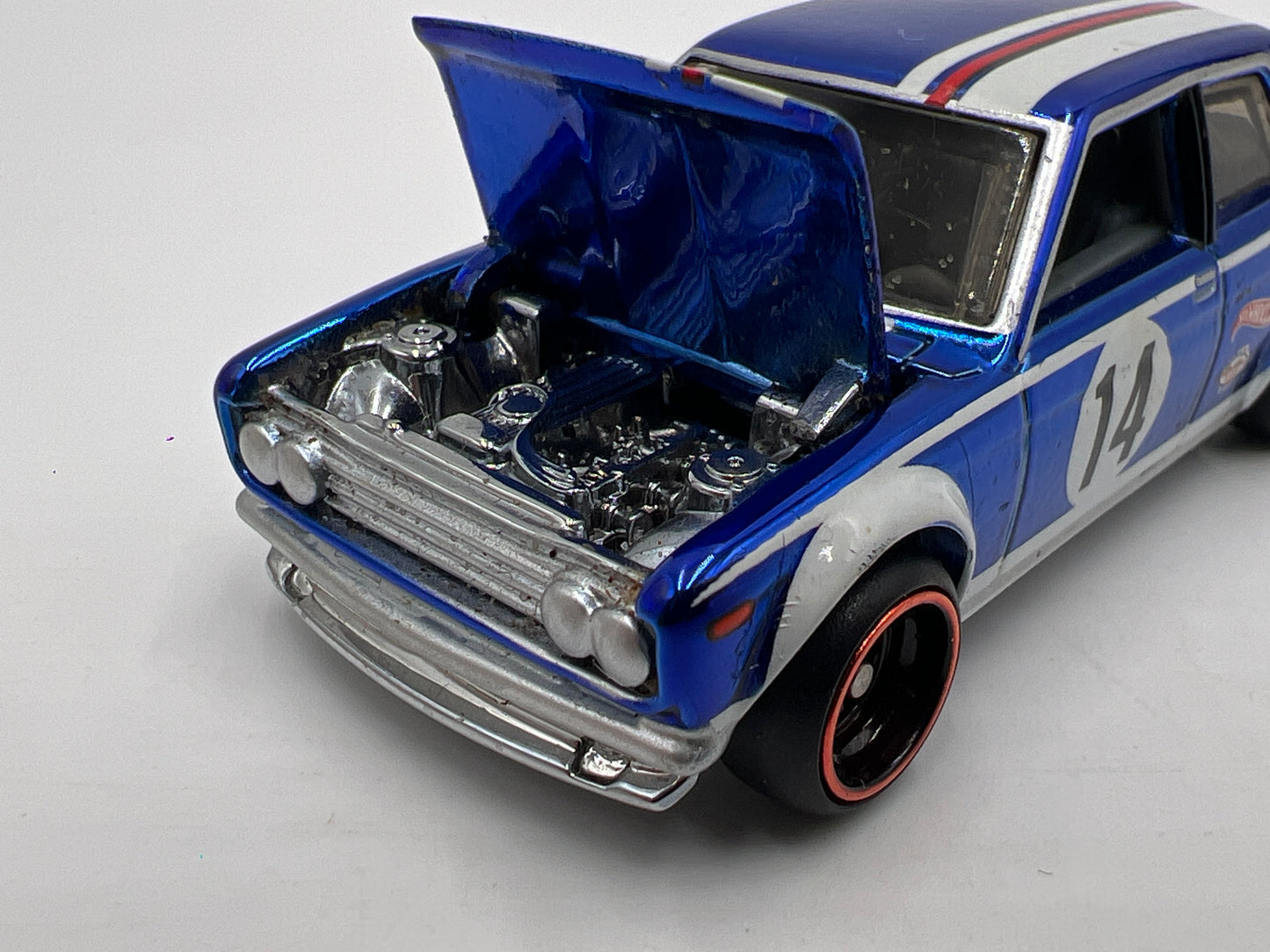 2016 Hot Wheels RLC Real Riders #3 Datsun Bluebird 510 Blue Loose