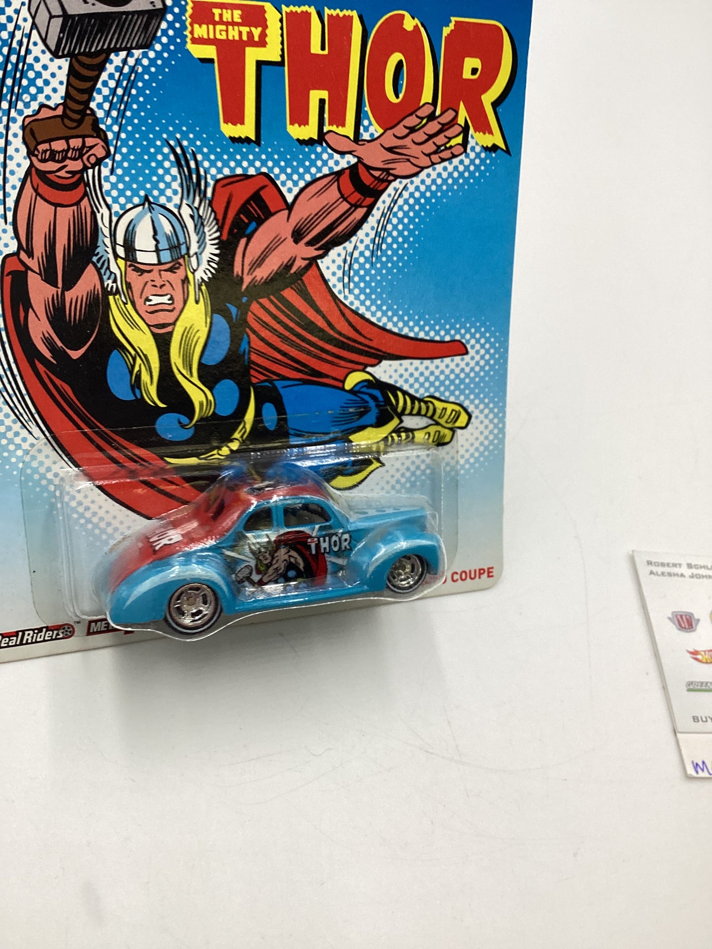 Hot wheels Pop Culture Marvel The Mighty Thor 40 Ford Coupe Light Blue 268A