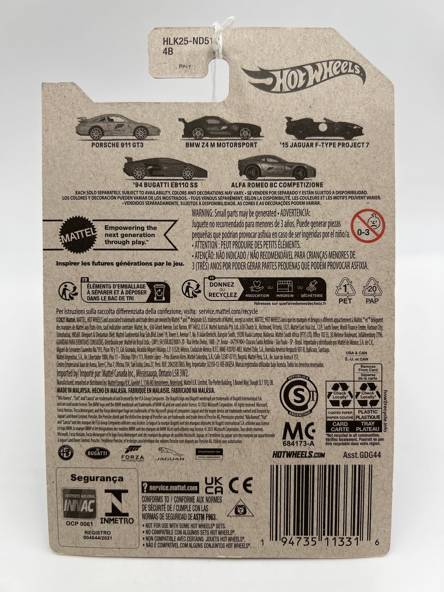 Hot Wheels Forza Motorsports #2 BMW Z4 M Motorsport Blue 154B